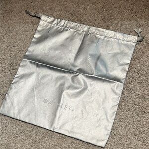 Athleta Metallic Silver Pouch